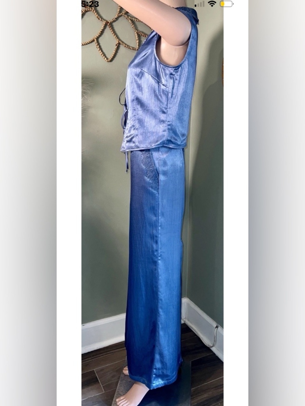 🆕 Free People x Brenda Knight Satin and Lace Maxi Skirt & Vest Set XS - Picture 5 of 16